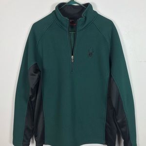 Spyder 1/4 zip Core Heavyweight pullover green XL